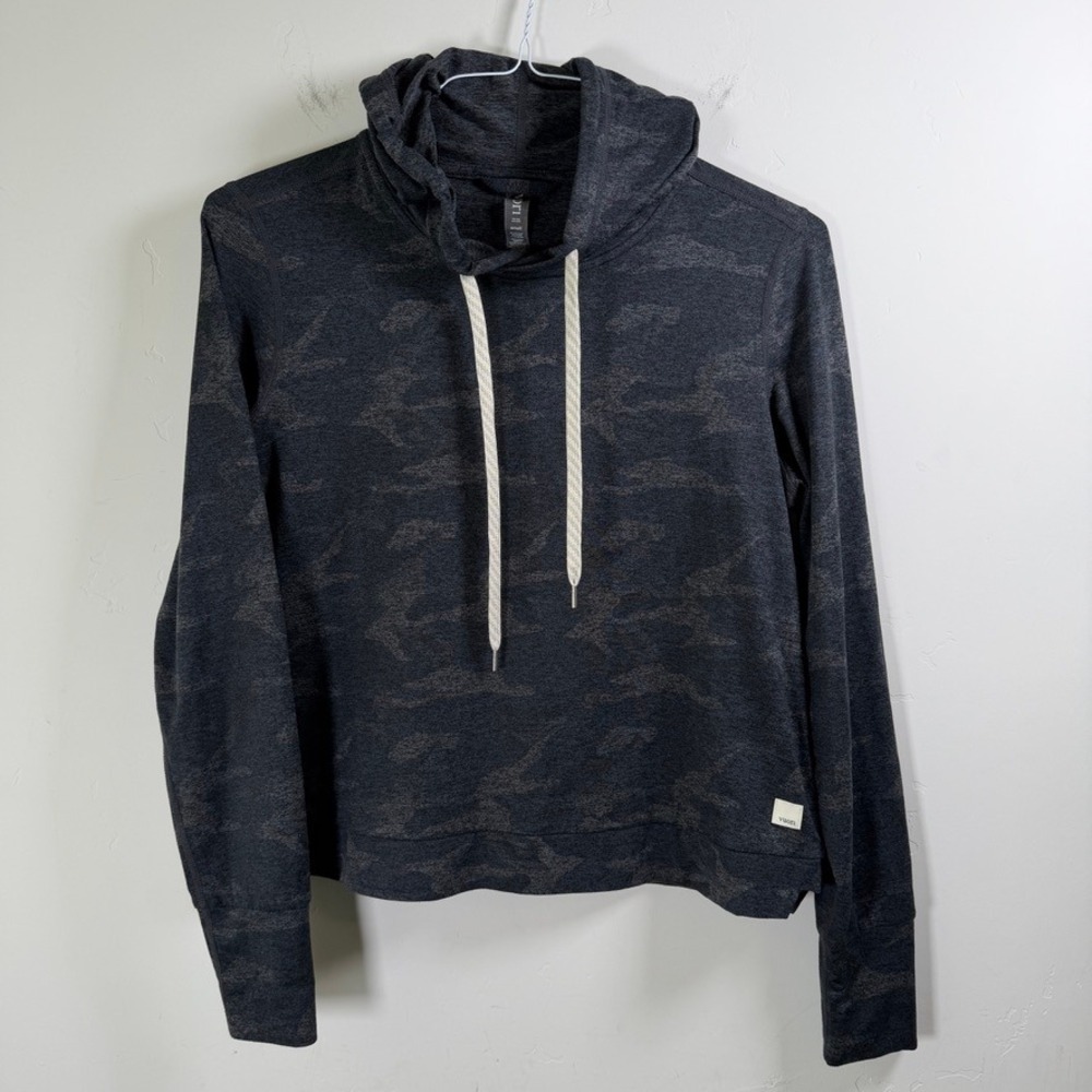 Vuori Women's Halo Essential Hoodie Small Charcoal Camo Pullover VW226